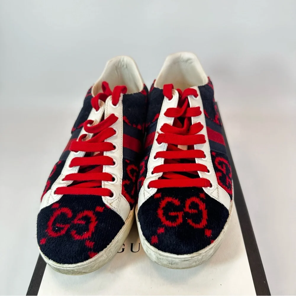 Gucci Ace GG terry cloth “Blue Red” - Picture 3 of 7